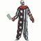 Black White Red Big Top Bling Clown Costume with Metallic Face Mask
